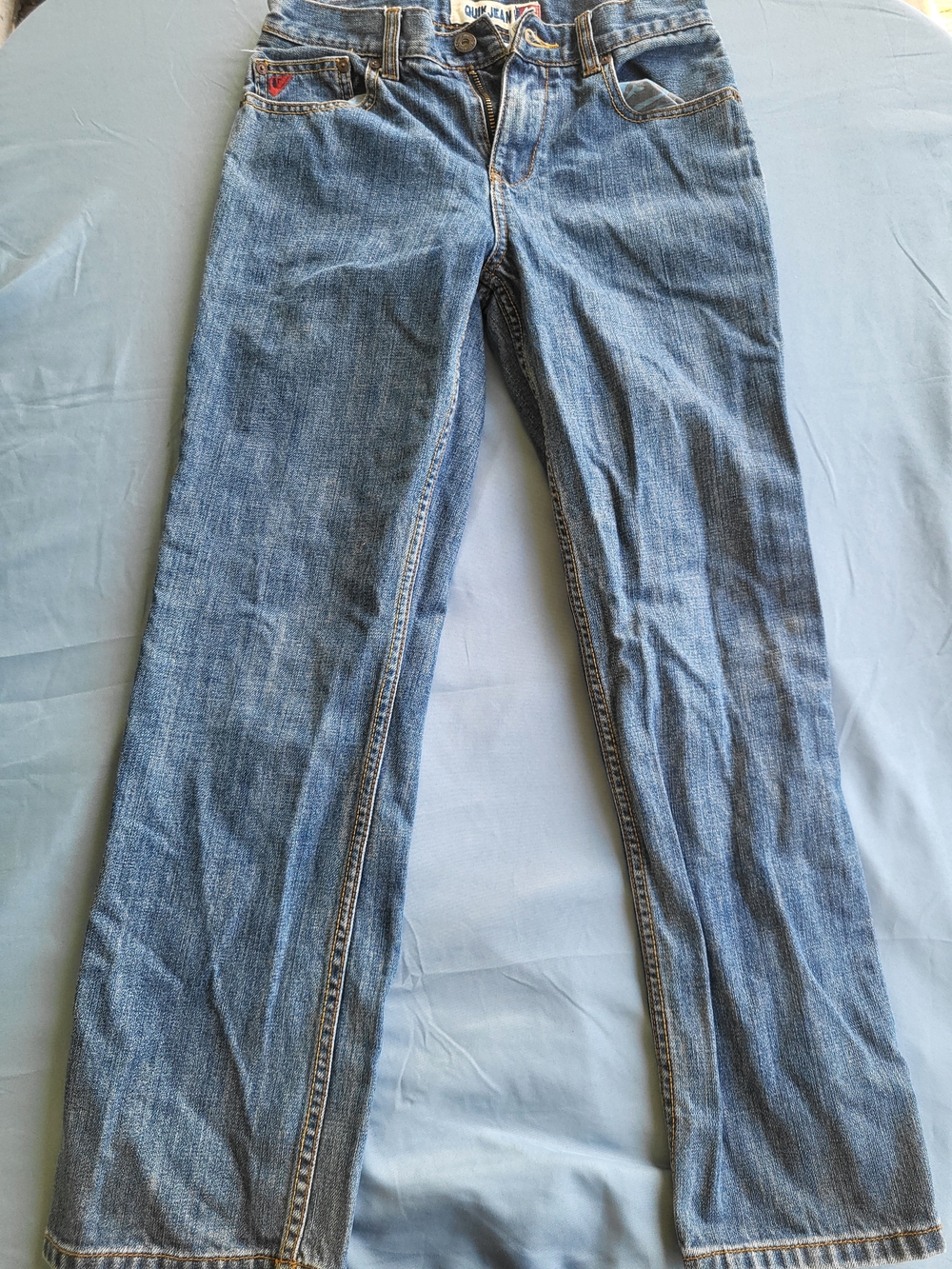 Vintage 2009 Quiksilver QuikJean Boys Size 27 Baggy Y2K Skate Surf Denim